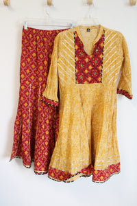 Red & Gold Indian Kurta & Lehenga Set | 38