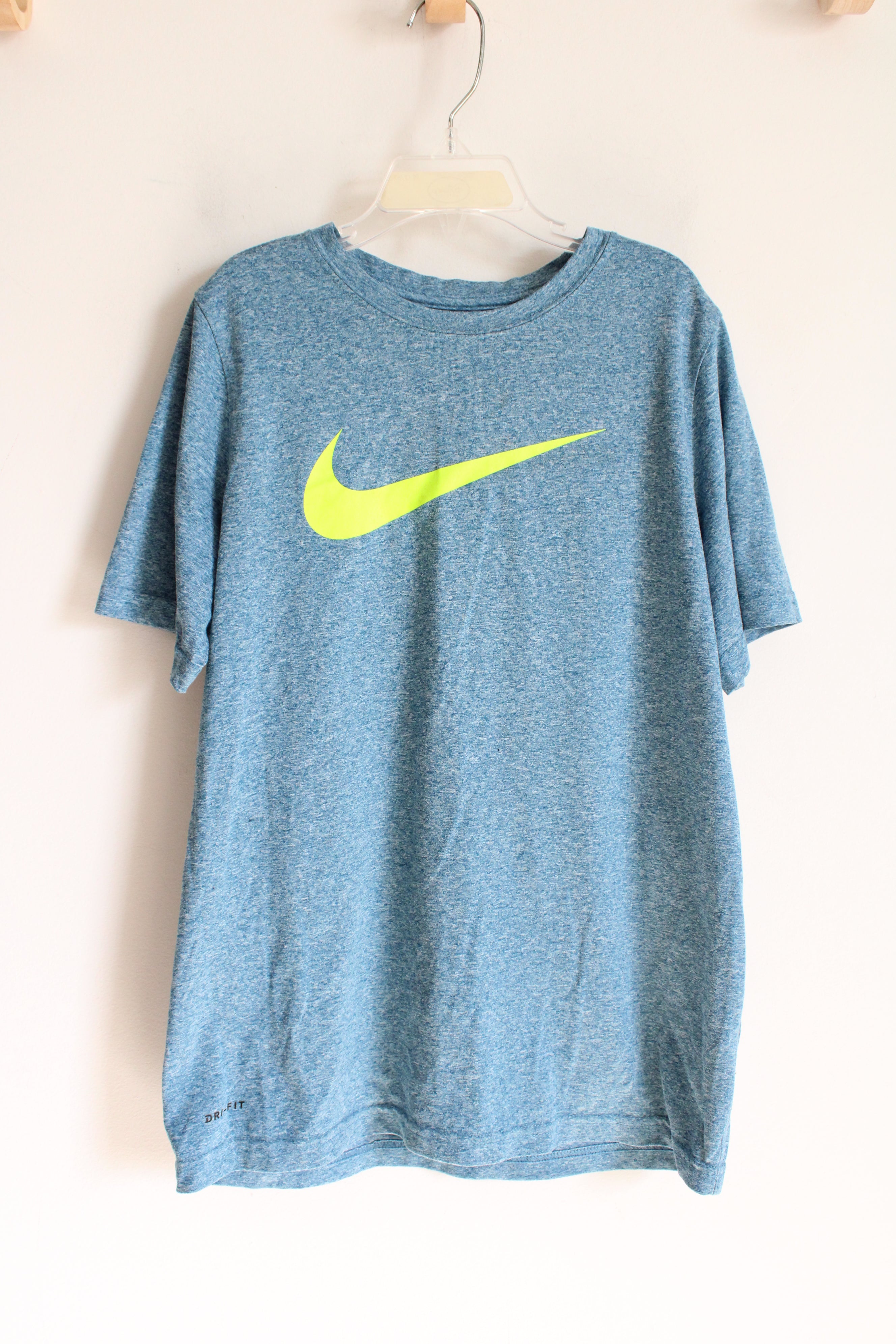 Nike Dri-Fit Heathered Blue Shirt | Youth L (14/16)