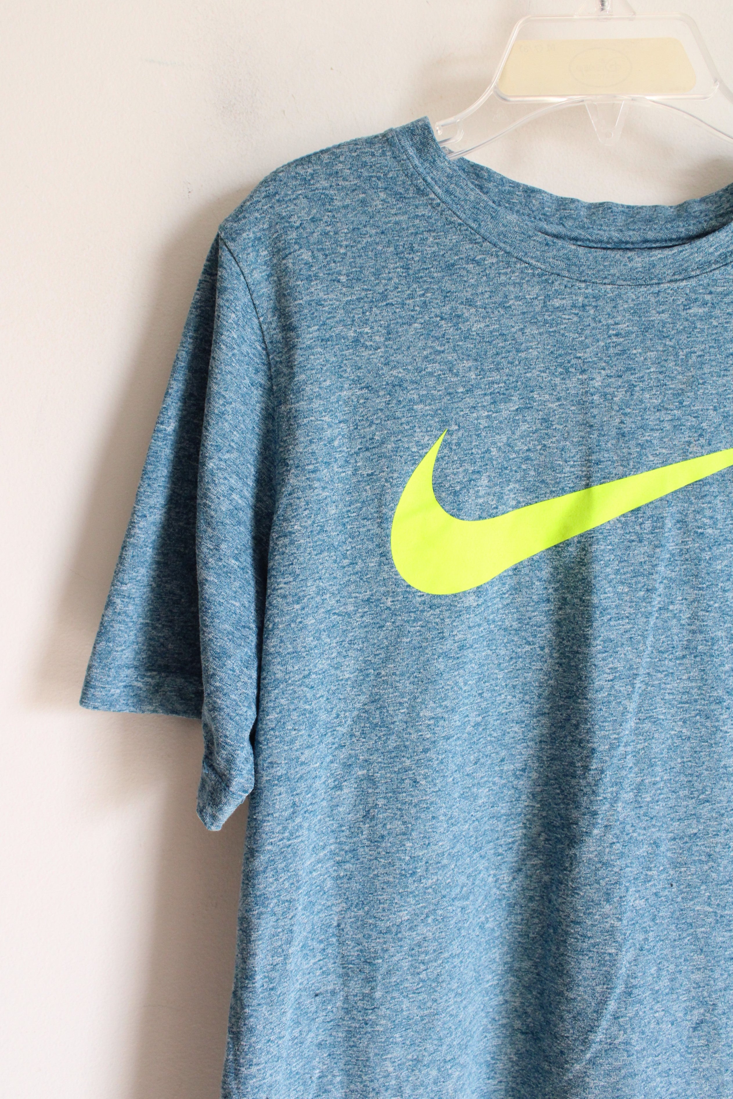 Nike Dri-Fit Heathered Blue Shirt | Youth L (14/16)