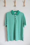 Grand Slam Performance Green & White Striped Polo Shirt | XL