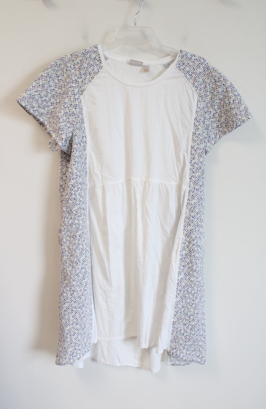LOGO White Colorful Stitched Sided Dress | XL Petite