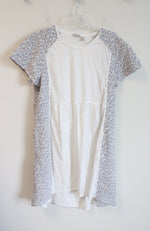LOGO White Colorful Stitched Sided Dress | XL Petite