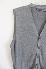 Van Heusen Gray Button Down Sweater Vest | XL