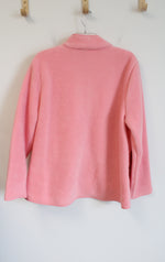 T By Talbots Pink Fleece Full Zip Jacket | XL