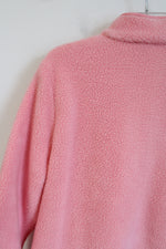 T By Talbots Pink Fleece Full Zip Jacket | XL