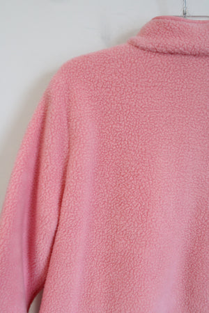 T By Talbots Pink Fleece Full Zip Jacket | XL