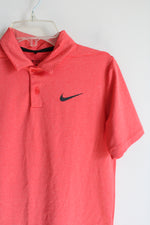 Nike Golf Dri-Fit Red Striped Polo Shirt | M