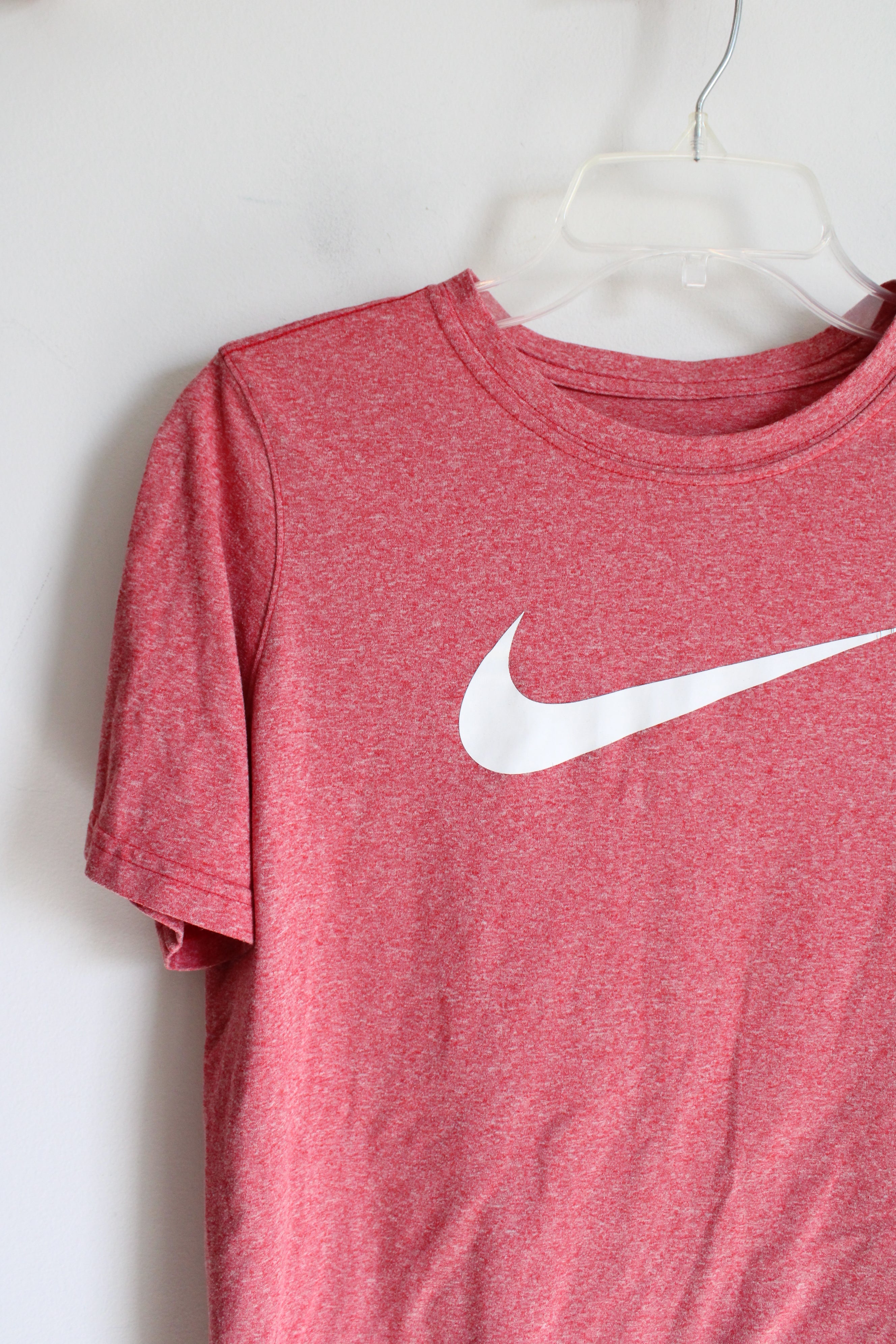 Nike Dri-Fit Heathered Red & White Shirt | Youth XL (18/20)