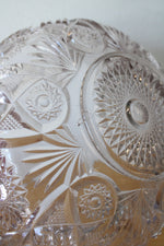 Vintage Pale Lavendar Glass Punch Bowl & Pedestal Stand