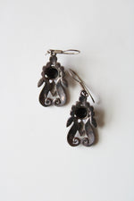 Sterling Silver Onyx Dangle Earrings