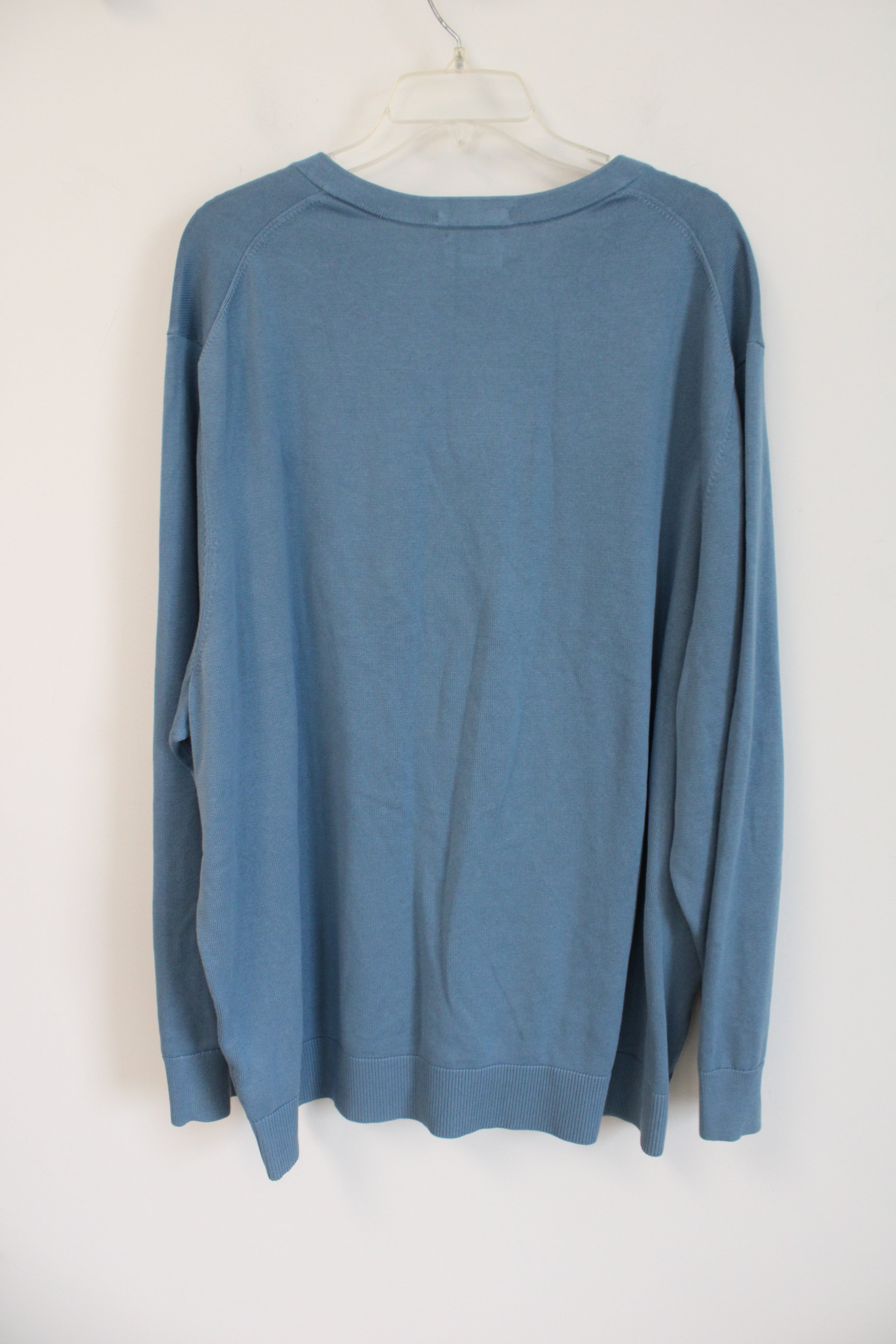 Lands' End Blue V-Neck Sweater | 3XL Tall