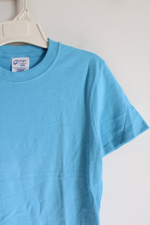 Port And Company Light Blue Cotton Shirt | Youth M (10/12)