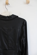LIKE NEW White House Black Market Lace Up Black Collared Dress | 12