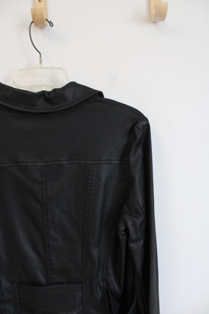 LIKE NEW White House Black Market Lace Up Black Collared Dress | 12