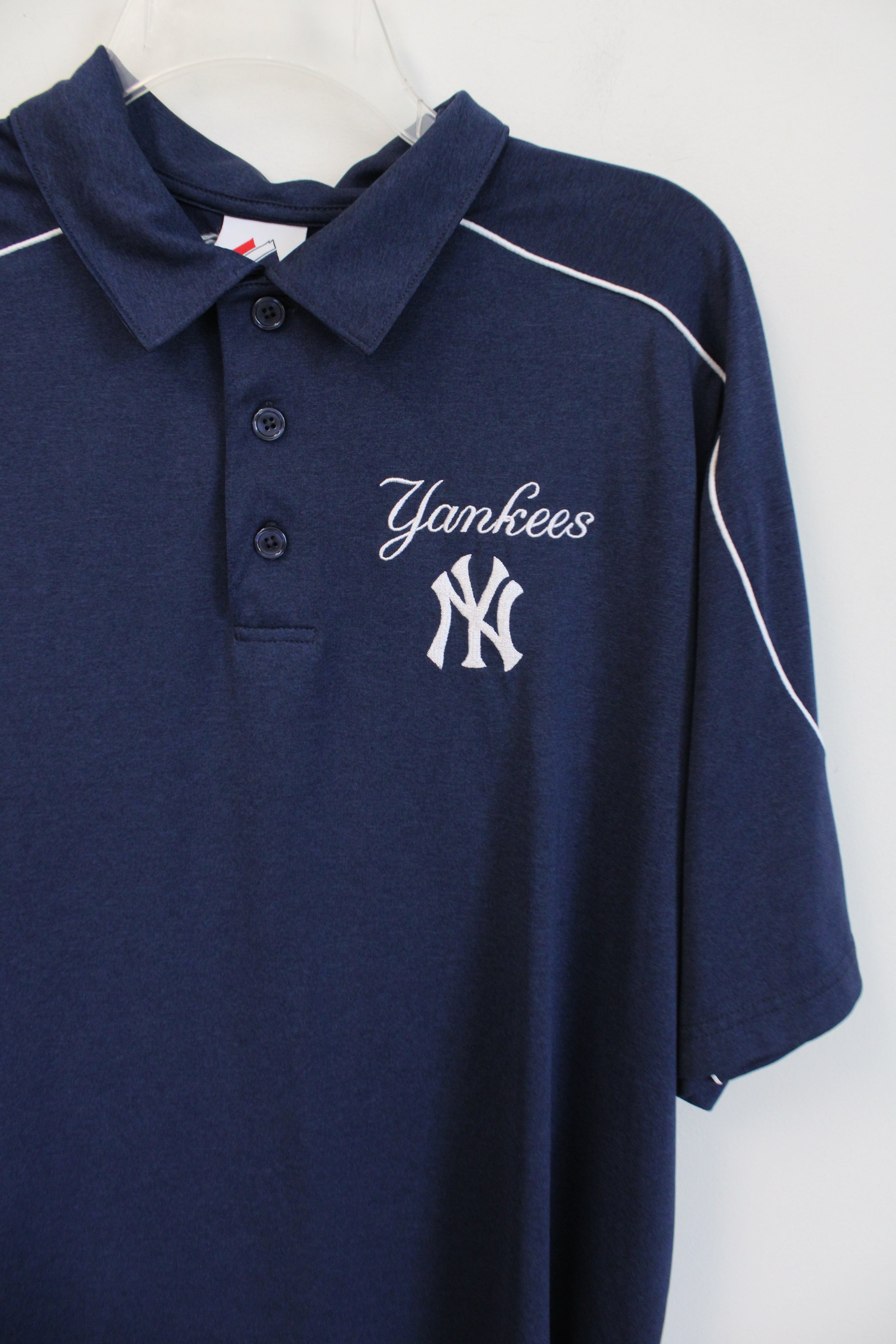 Majestic Navy New York Yankees Polo Shirt | L