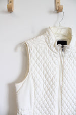 Relativity Outerwear Cream Quilted Vest | XL Petite