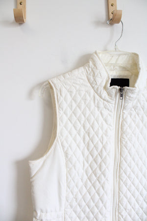 Relativity Outerwear Cream Quilted Vest | XL Petite