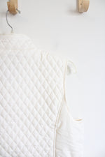 Relativity Outerwear Cream Quilted Vest | XL Petite
