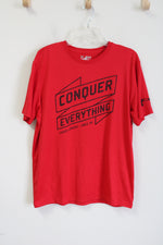 Under Armour Loose Fit HeatGear Conquer Everything Red Tee | L