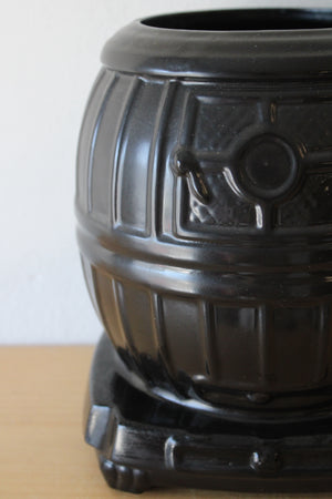 McCoy Black Pot Belly Stove Cookie Jar