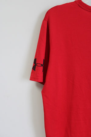 Under Armour Loose Fit HeatGear Conquer Everything Red Tee | L