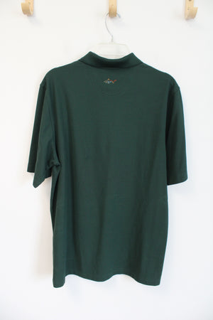 Greg Norman Dark Green Play Dry Polo Shirt | M