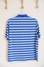 Nike Golf Standard Fit Blue Striped Polo | L