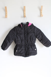 Pink Platinum Fleece Lined Black Winter Coat | Youth 4