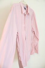 Gap Classic Fit Premium Pink Pinstripe Long Sleeved Button Down Shirt | XXL