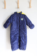 Baby Xtreme Yellow Fleece Lined Navy Snowsuit | 2T