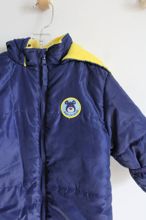 Baby Xtreme Yellow Fleece Lined Navy Snowsuit | 2T