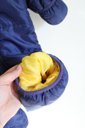 Baby Xtreme Yellow Fleece Lined Navy Snowsuit | 2T