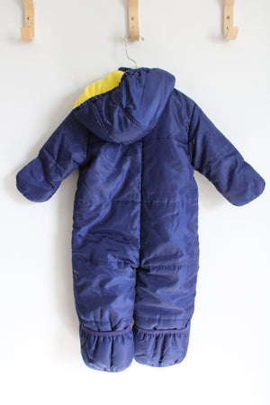 Baby Xtreme Yellow Fleece Lined Navy Snowsuit | 2T