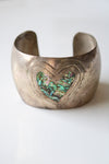 Heart Abalone Handmade Sterling Silver Cuff Bracelet