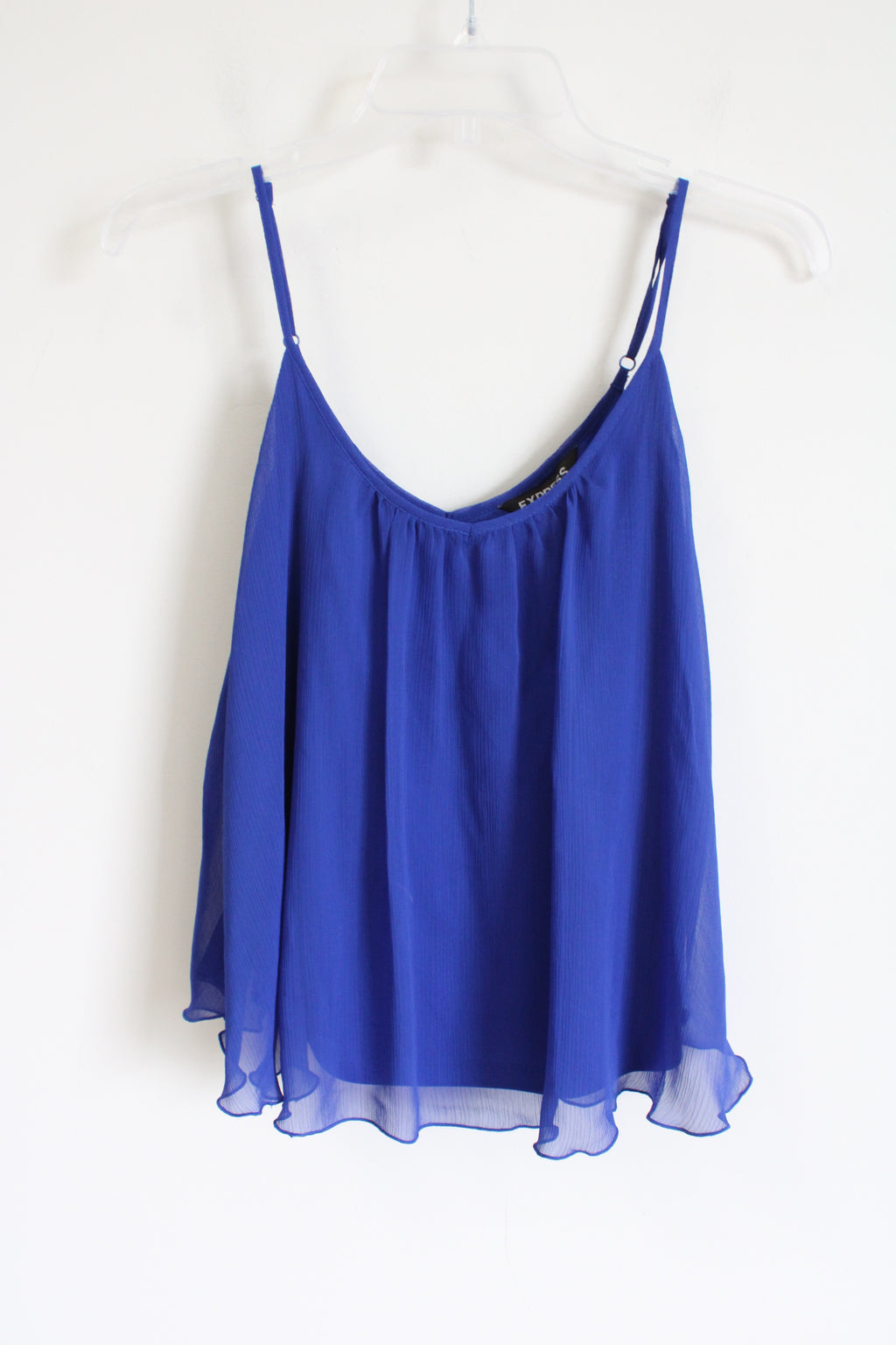 Express Flowy Blue Tank | S Petite