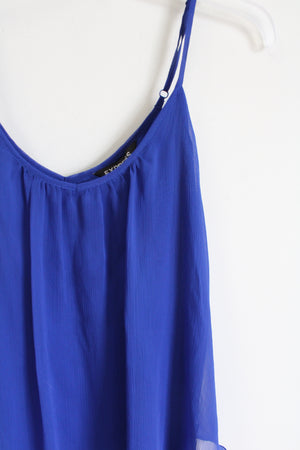 Express Flowy Blue Tank | S Petite