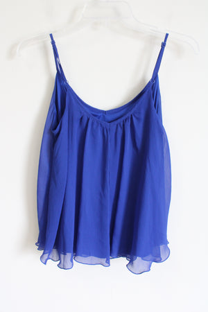 Express Flowy Blue Tank | S Petite