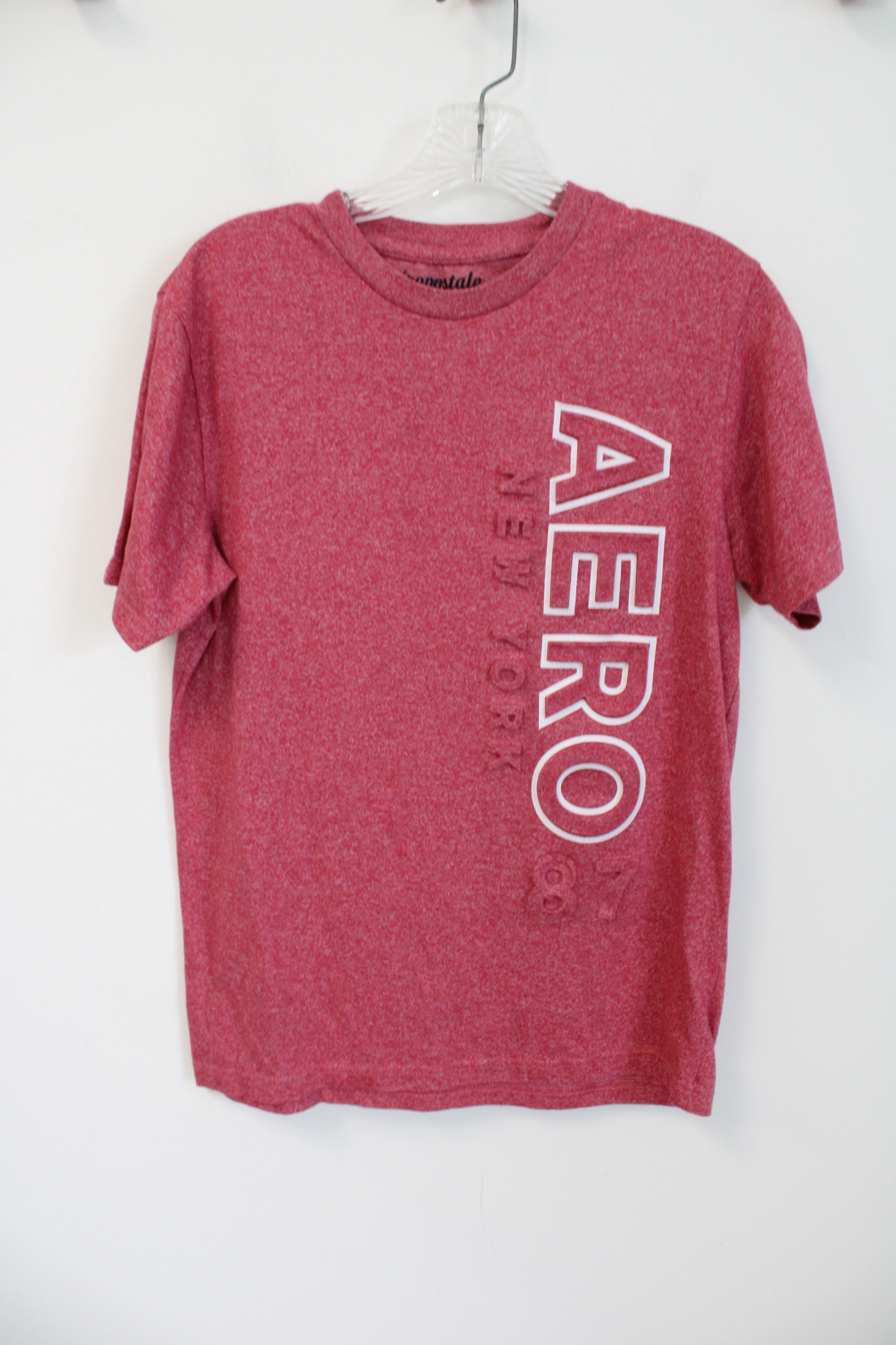 Aeropostale Red Heathered Logo Shirt | S