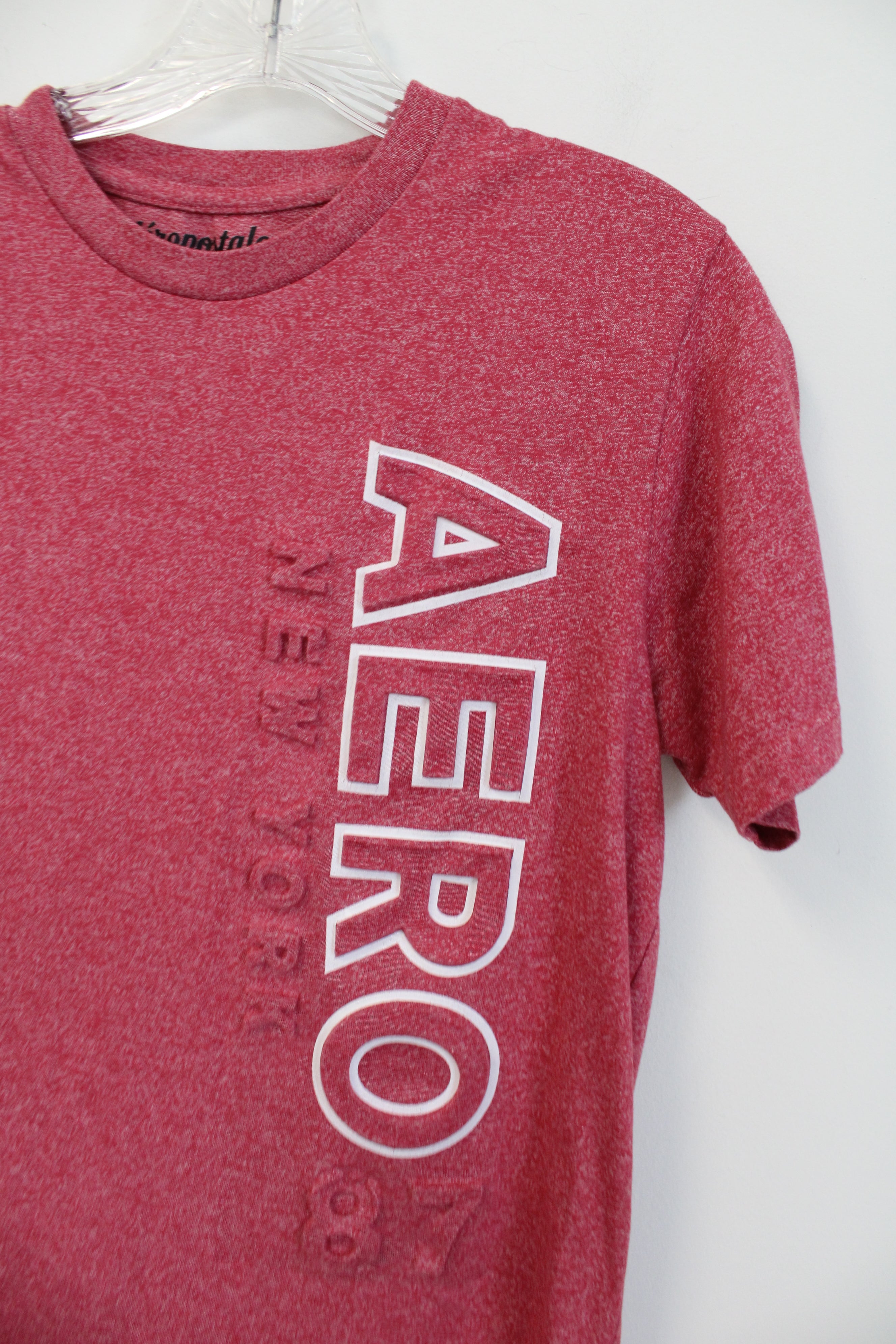 Aeropostale Red Heathered Logo Shirt | S