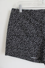 7th Avenue New York & Co. Suiting Collection Black White Patterned Shorts | 6