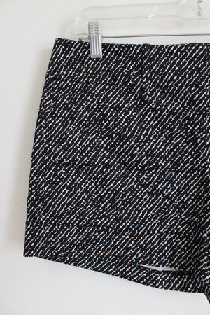 7th Avenue New York & Co. Suiting Collection Black White Patterned Shorts | 6