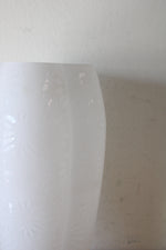 Lisa Jenks Etched Frosted White Tall Glass Vase