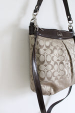 Coach Khaki & Mahogany Ashley Signature Hippie Bag