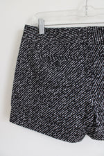 7th Avenue New York & Co. Suiting Collection Black White Patterned Shorts | 6