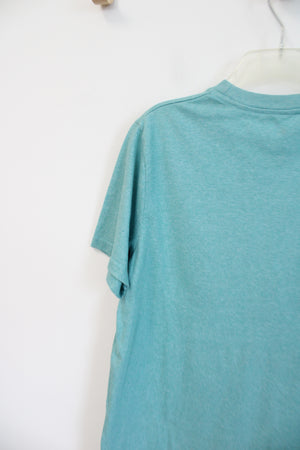 Aeropostale Light Blue Heathered Logo Shirt | S