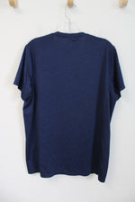 Navy Short Sleeved Athletic Shirt | L