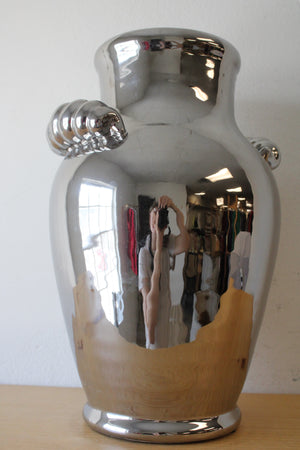 Large Silver Handled Vase