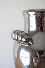 Large Silver Handled Vase