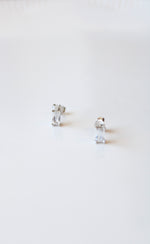 Clear Crystal Rectangular Shaped Stud Earrings