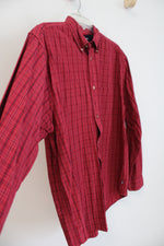 Timber Creek By Wrangler Red & Blue Plaid Button Down Shirt | M